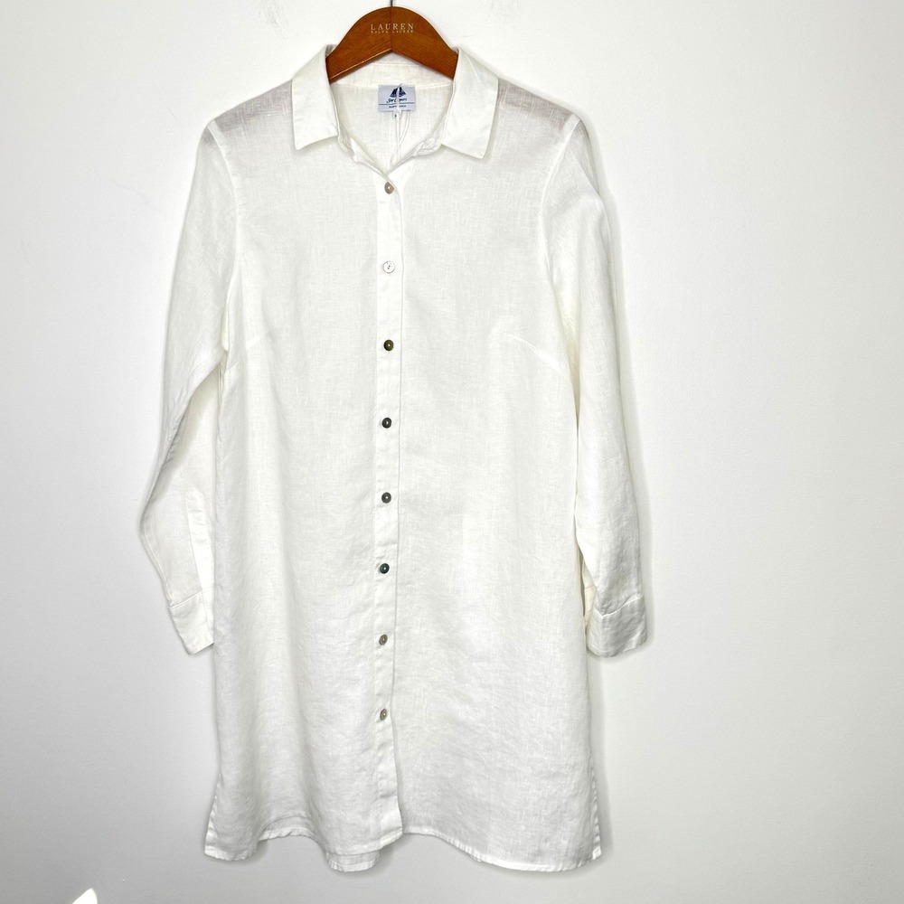 Star Clippers Monte Carlo Linen Shirt Dress Size XL White